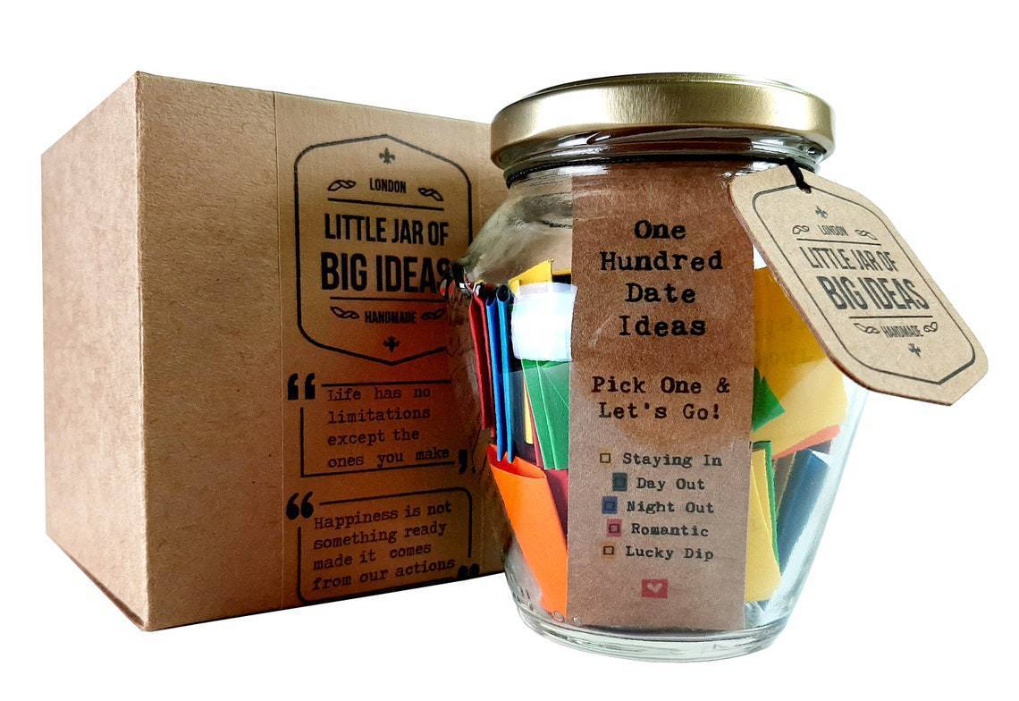 100 Unforgettable Date Ideas Jar - Linemory