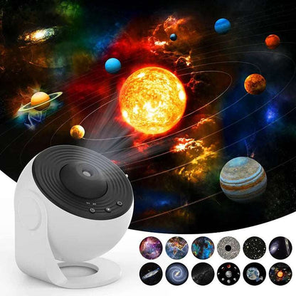 12 - in - 1 Galaxy Projector – Night Light Starry Sky Lamp with 360° Rotation - Linemory