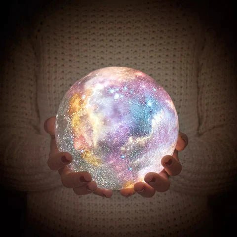 3D Galaxy Moon Lamp - Linemory