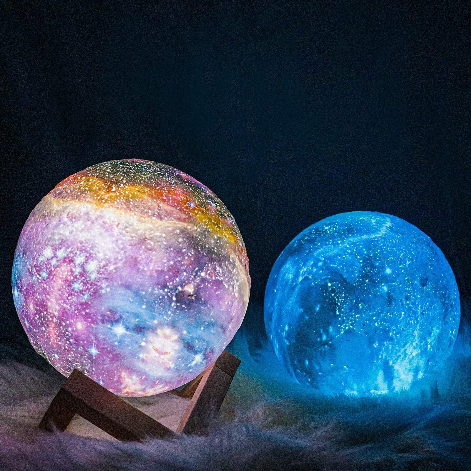 3D Galaxy Moon Lamp - Linemory