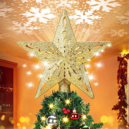 Christmas Tree Star with LED Projector - Linemory