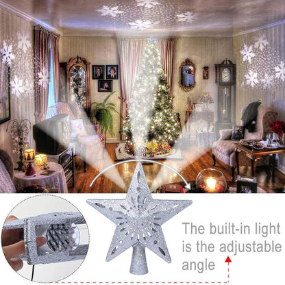 Christmas Tree Star with LED Projector - Linemory