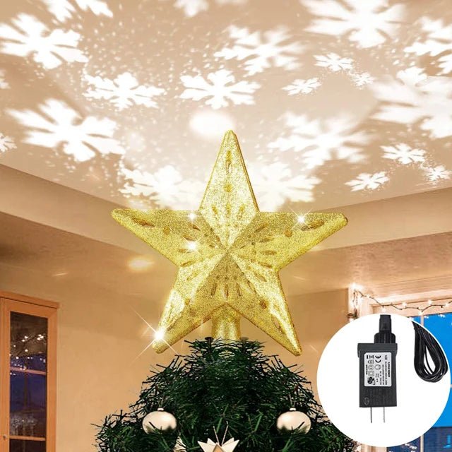 Christmas Tree Star with LED Projector - Linemory