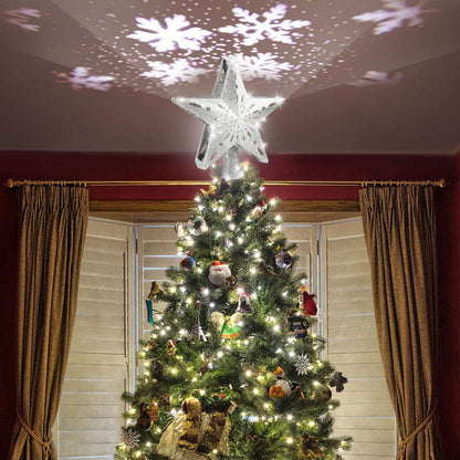 Christmas Tree Star with LED Projector - Linemory