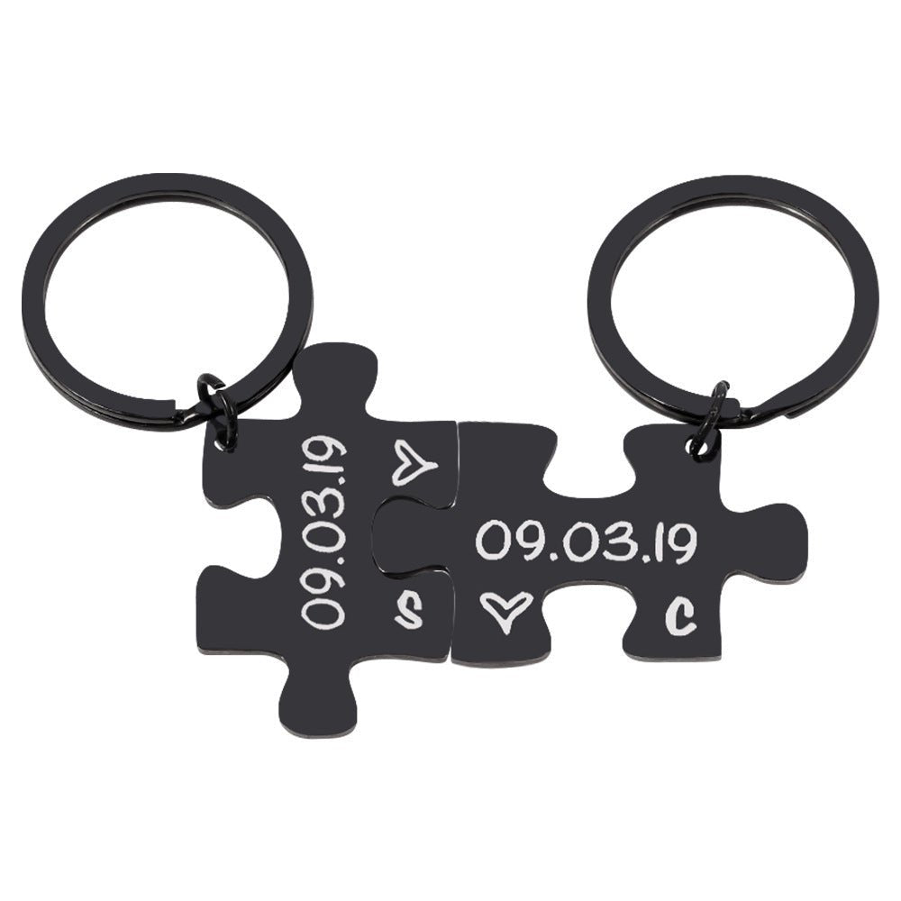 Couple Puzzle Keychain - Linemory