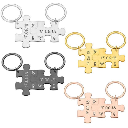 Couple Puzzle Keychain - Linemory