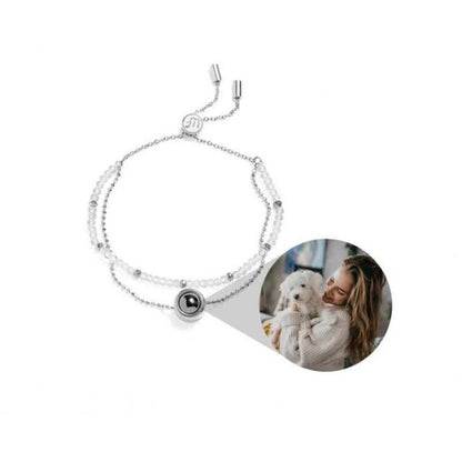 Custom Crystal Photo Bracelet - Linemory