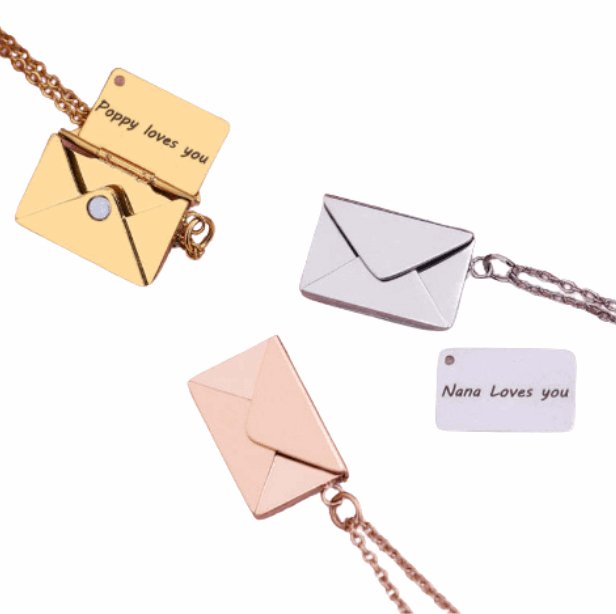 Custom Love Letter Pendant Necklace - Linemory