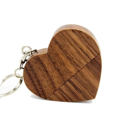 Custom Wood Heart USB - Linemory