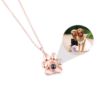 Customized Footprint Projection Necklace - Linemory