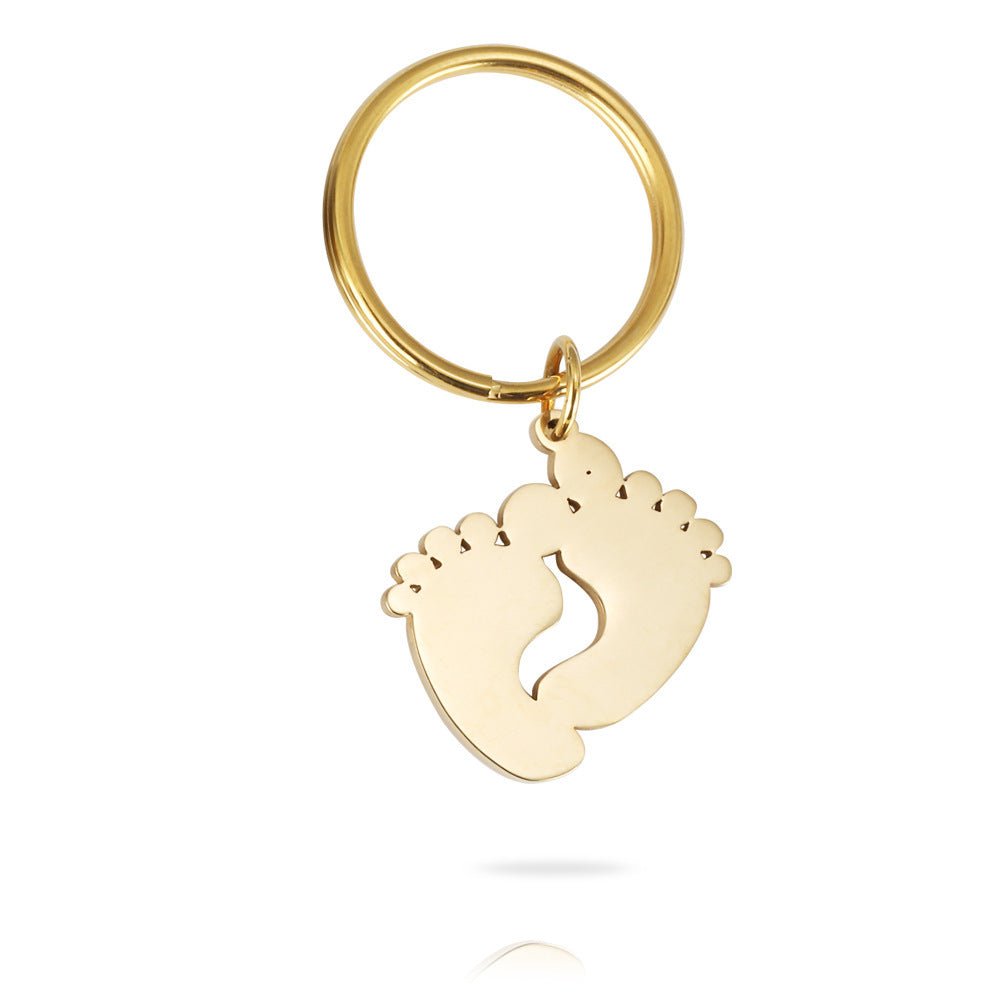 Foot Keychain – Two - Color Love Pendant - Linemory