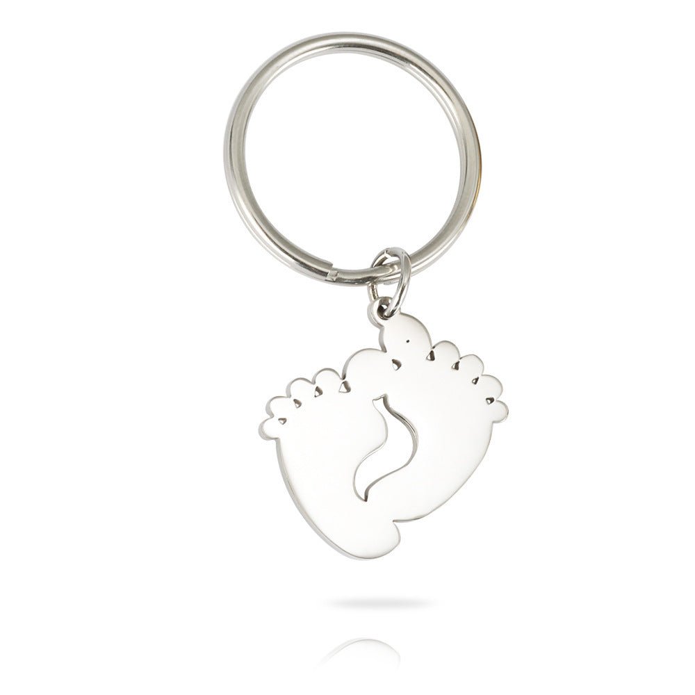 Foot Keychain – Two - Color Love Pendant - Linemory