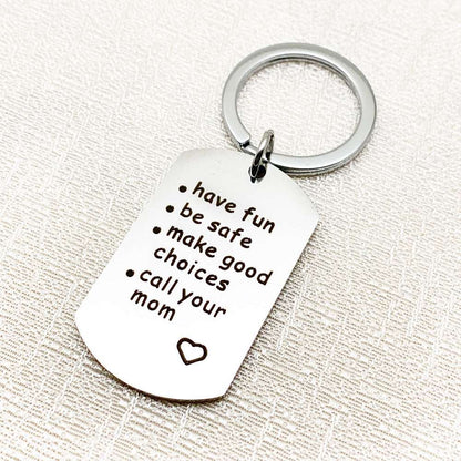 Have Fun, Be Safe, Make Good Choices Keychain - Linemory