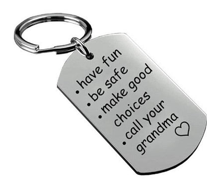 Have Fun, Be Safe, Make Good Choices Keychain - Linemory