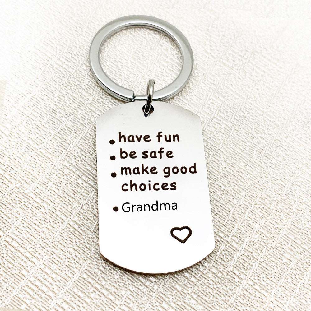 Have Fun, Be Safe, Make Good Choices Keychain - Linemory