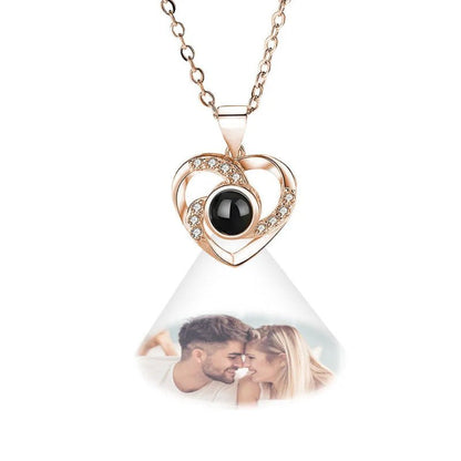 Heart - Shaped Photo Projection Necklace - Linemory