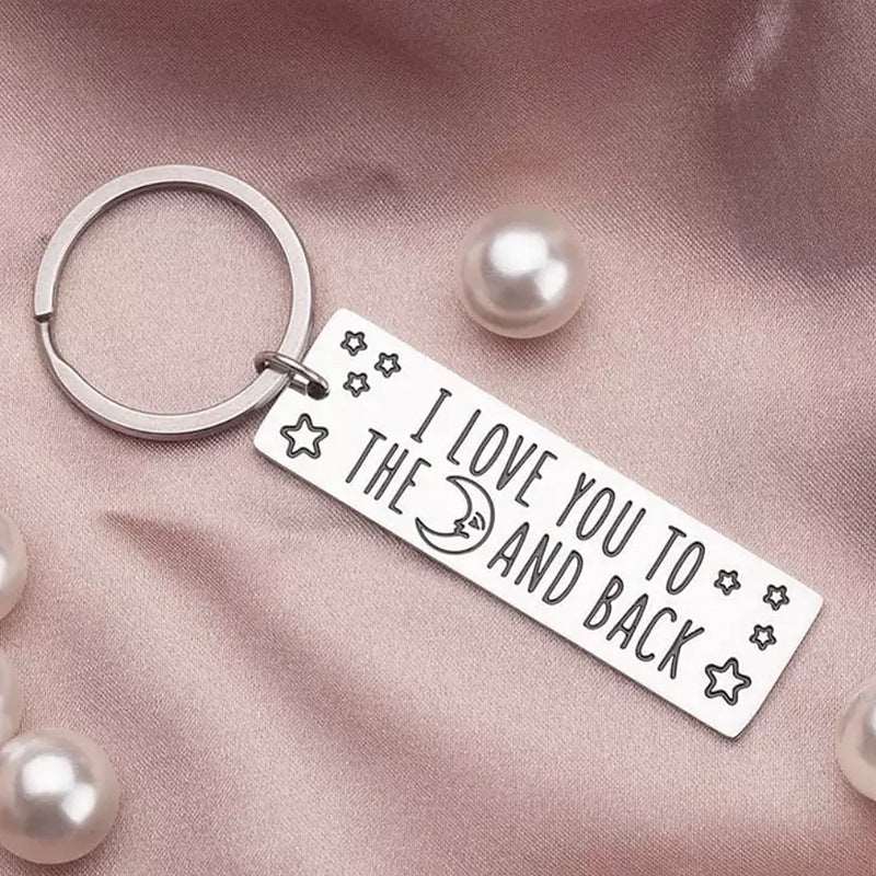 "I Love You to the Moon and Back" Keychain - Linemory