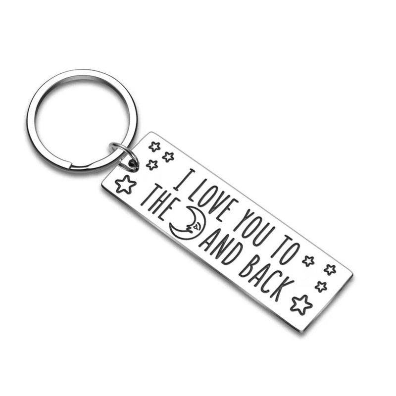 "I Love You to the Moon and Back" Keychain - Linemory