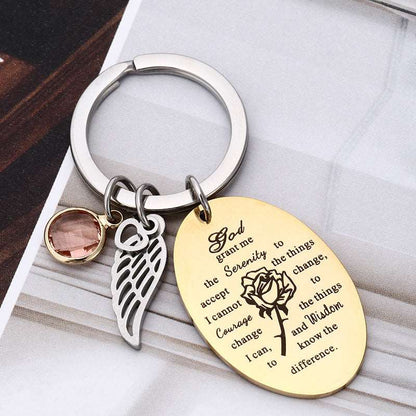 Inspirational Serenity Prayer Keychain - Linemory