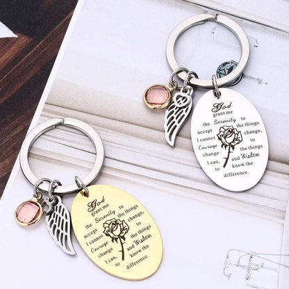 Inspirational Serenity Prayer Keychain - Linemory