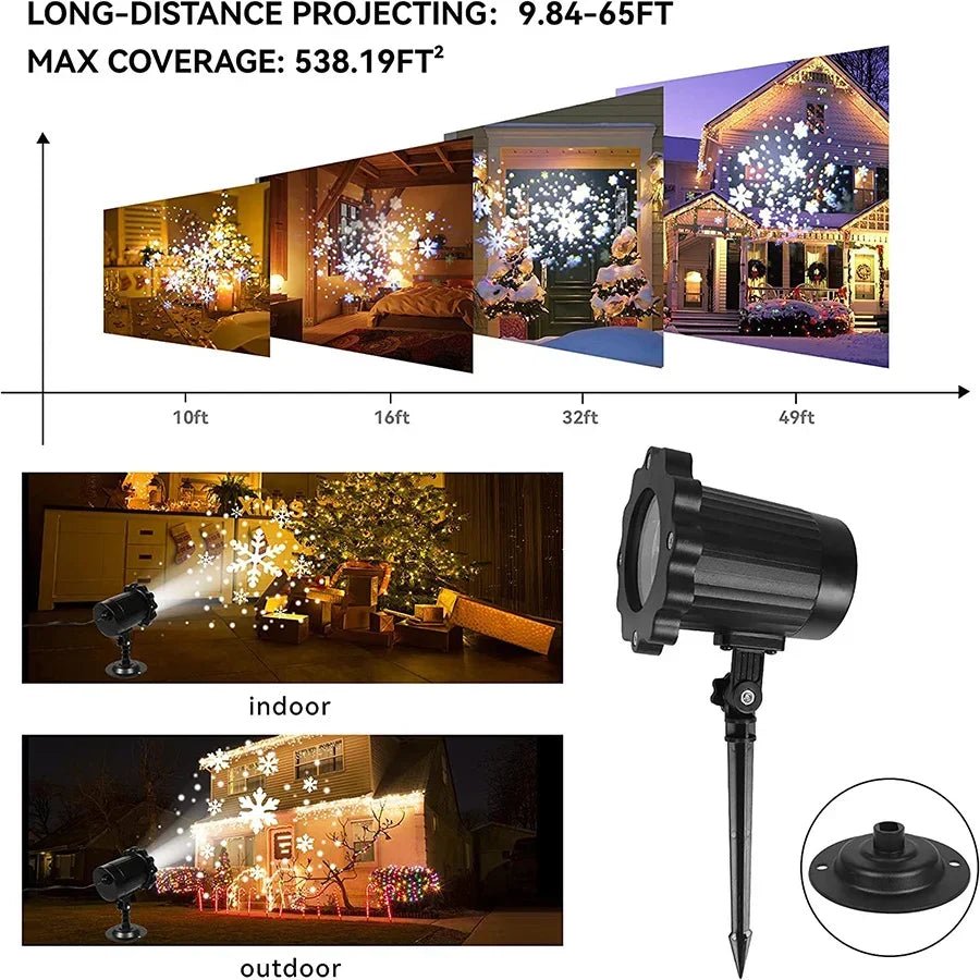 Magical Snowfall LED Projector Light - Linemory