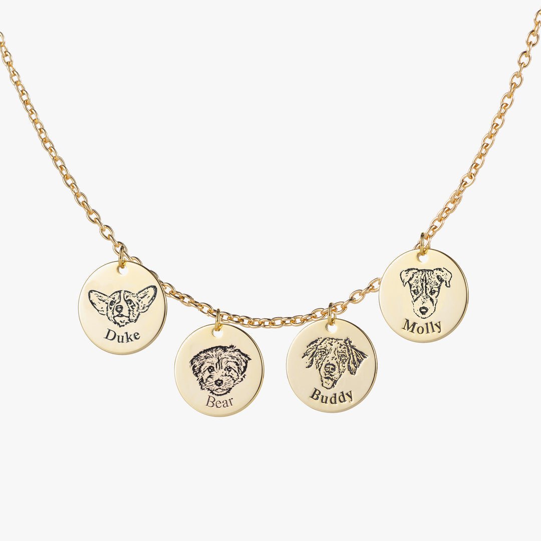 Personalized Pet Face Necklace - Linemory