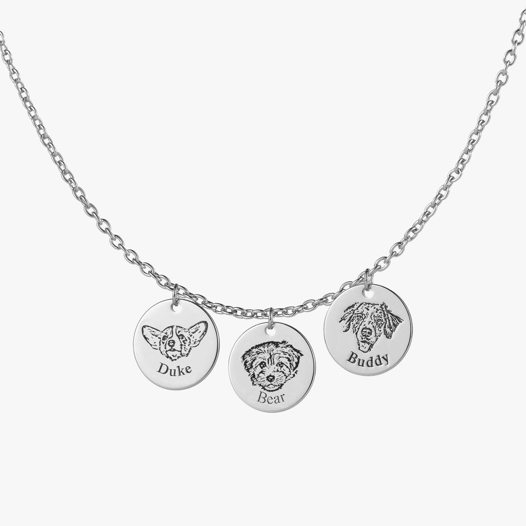 Personalized Pet Face Necklace - Linemory