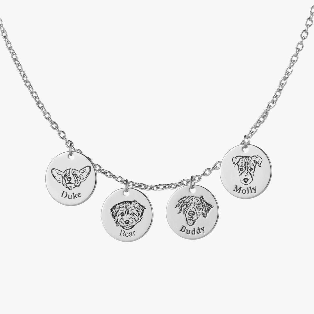 Personalized Pet Face Necklace - Linemory