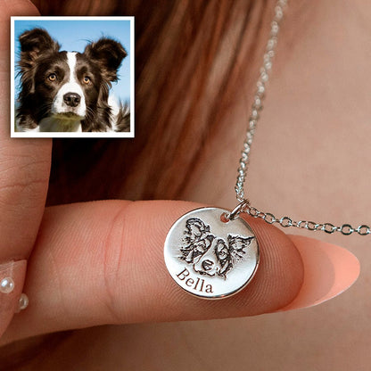 Personalized Pet Face Necklace - Linemory