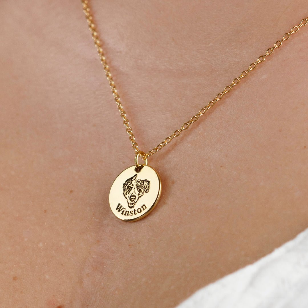 Personalized Pet Face Necklace - Linemory