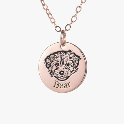 Personalized Pet Face Necklace - Linemory