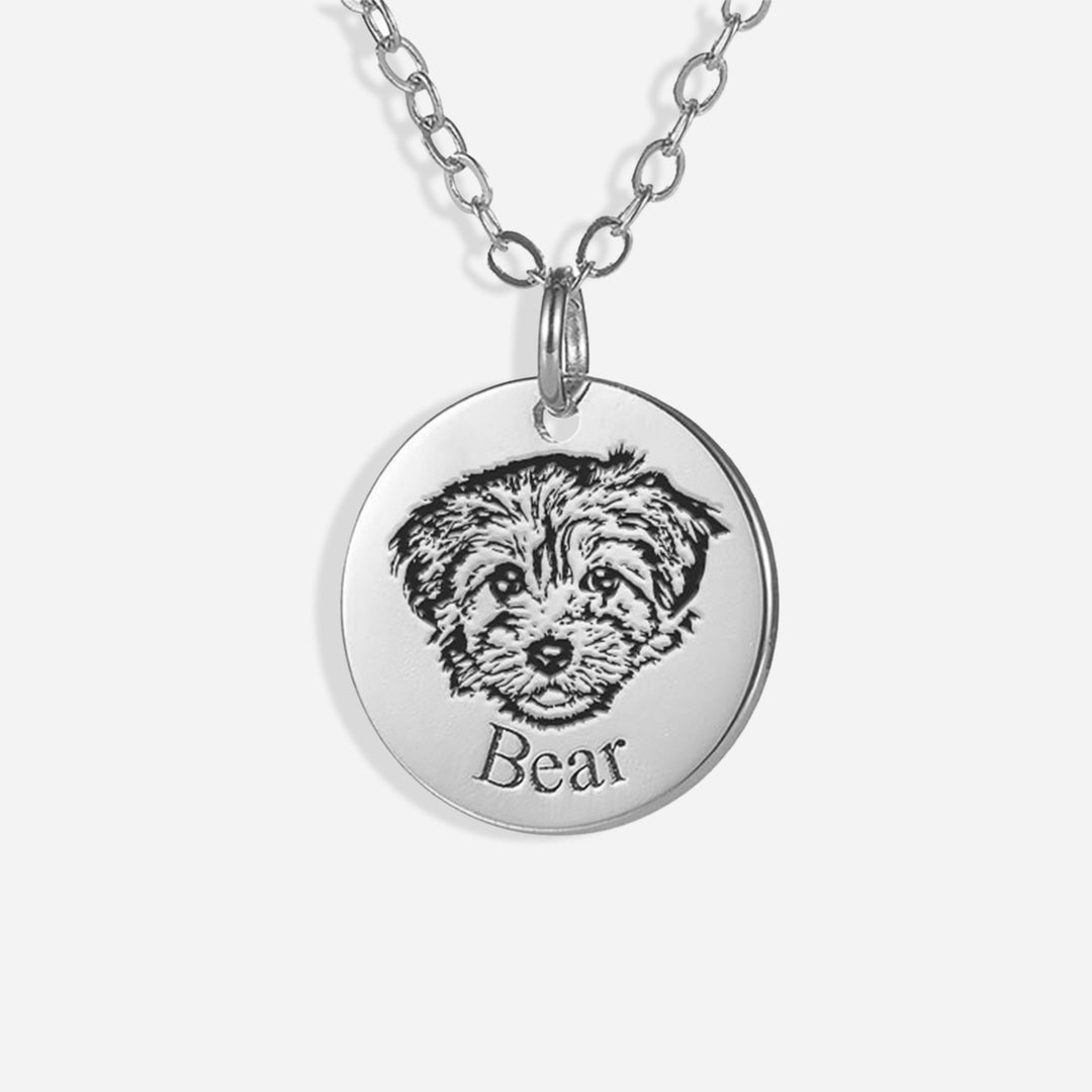 Personalized Pet Face Necklace - Linemory