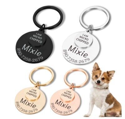 Personalized Pet ID Tag – Custom Engraved Anti - Lost Pendant - Linemory