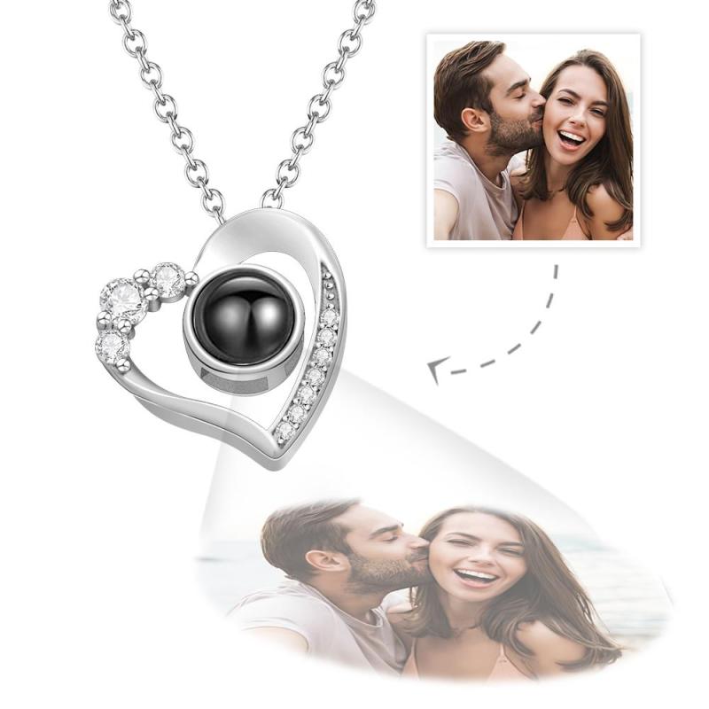 Photo Engraved Projection Necklace - Linemory