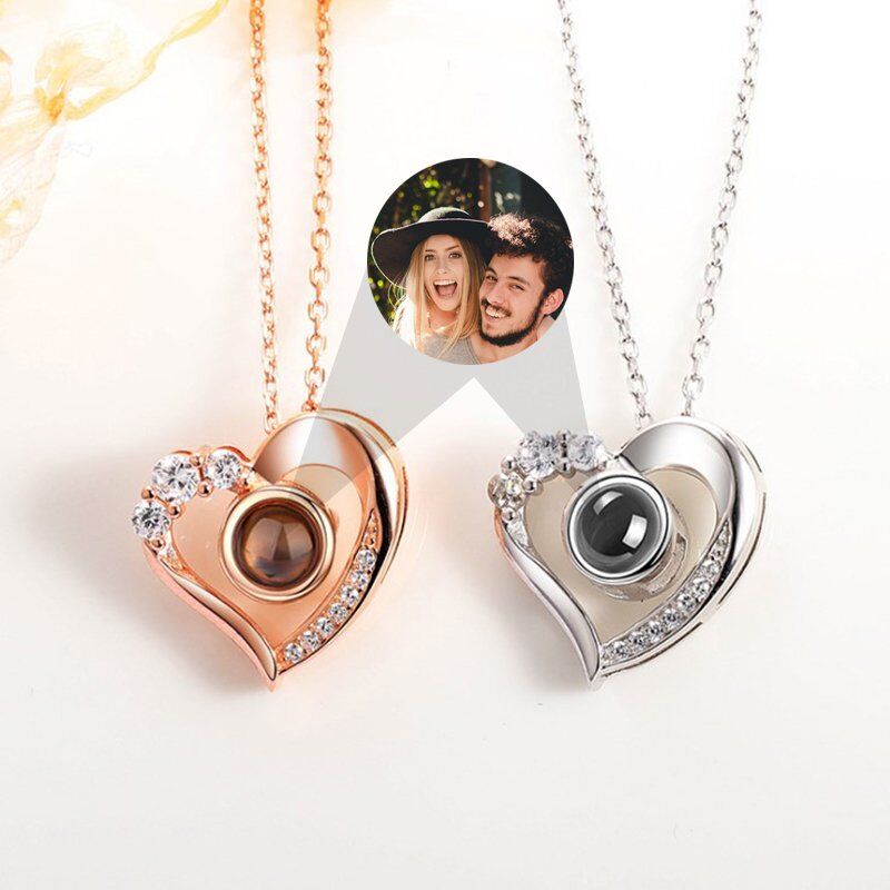 Photo Engraved Projection Necklace - Linemory