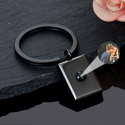 Square Keychain with Photo Projection - Linemory