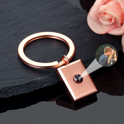 Square Keychain with Photo Projection - Linemory